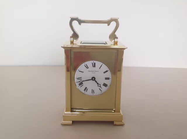 VINTAGE ENGLISH CARRIAGE Clock From Shortland Bowen Fully Serviced July ...