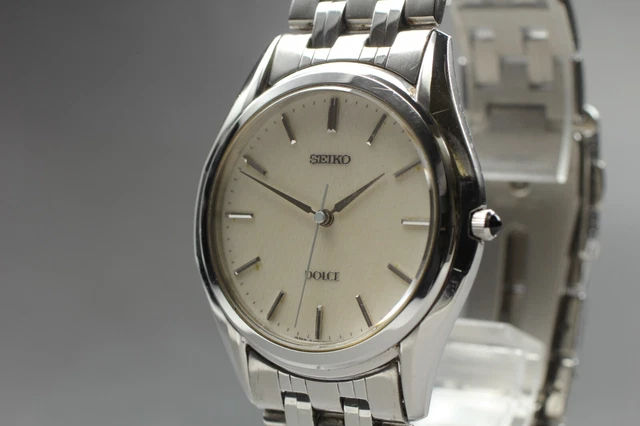 MINT Seiko Dolce 8J41 0AJ0 Silver Dial Quartz Men s Wrist Watch
