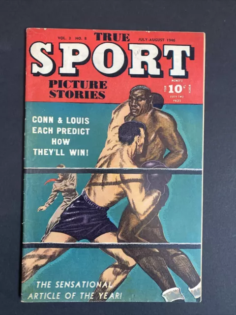True Sport Stories Vol. 3 #8 1946  Louis v. Conn Cover