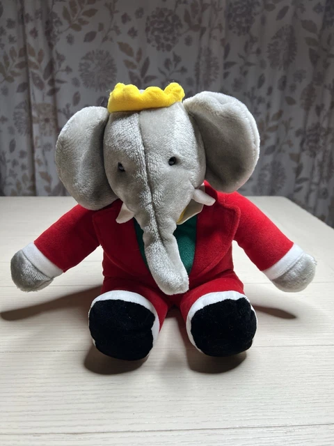 Peluche Le Roi Babar – Quick, 34 Cm, 1997, état Très Bon, Laurent De Brunhoff
