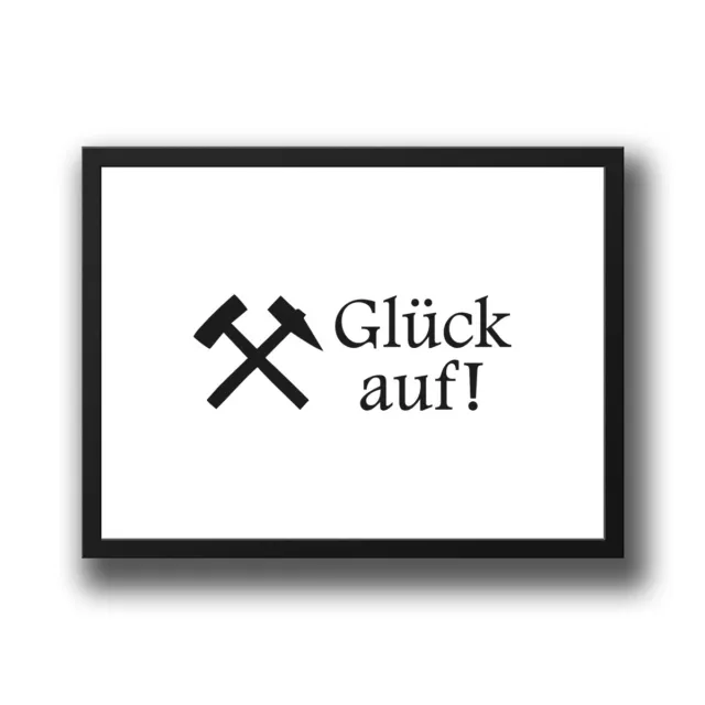 Poster Glück auf! Ruhrpott Deko Wandbild Geschenk Idee Souvenir Geburtstag Weihn