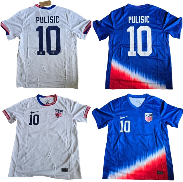 PULISIC 10 USA 2024 Copa America USMNT Home and Away Jersey Adults