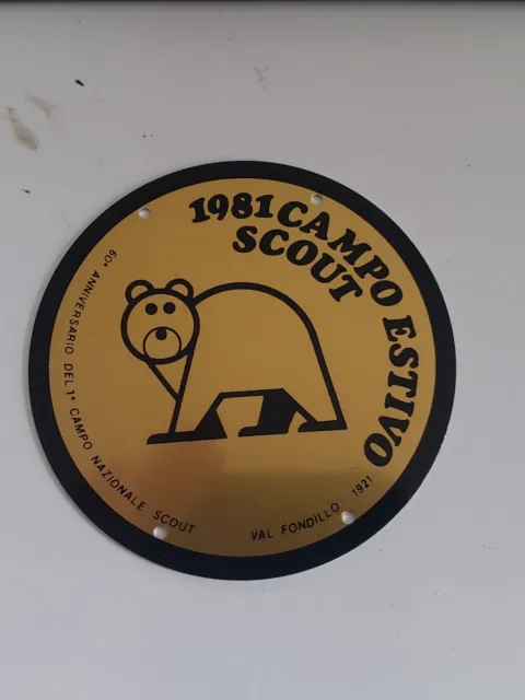 placchetta  campo estivo scout 1981