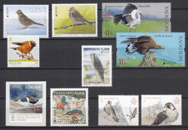 EUROPA CEPT Lot 3 aus 2019 Vögel/birds postfrisch/** (MNH)