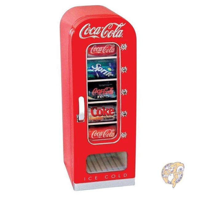 Retro Coca Cola Vending Fridge 10 Can Machine Mini Soda Refrigerator Coke Cooler Retro Coca Cola Vending Fridge 10 Can Machine Mini Soda Refrigerator Coke Cooler