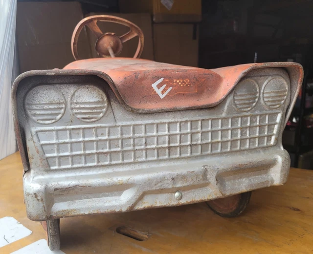 Vintage Dude Wagon Pedal Car Cadillac Fire Truck BEAUTIFUL Collectible Rust Comp Vintage Dude Wagon Pedal Car Cadillac Fire Truck BEAUTIFUL Collectible Rust Comp