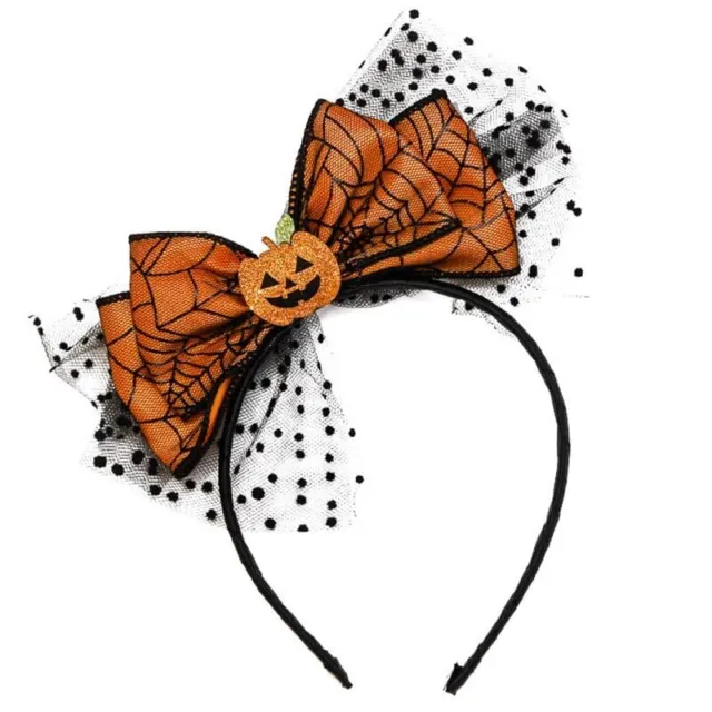 Halloween Headbands Pumpkin Bow Design Hair Bands Happy Halloween Style 1