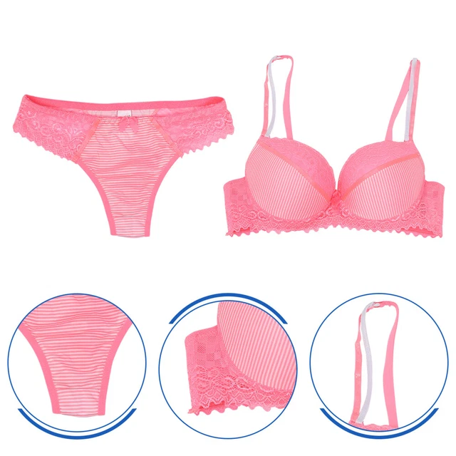 Kit lingerie sexy donna reggiseno e collant in pizzo abiti da donna Miss Stripe