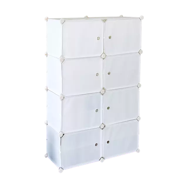 White Cube DIY Shoe Cabinet Rack Storage Portable Stackable Organiser Stand 3