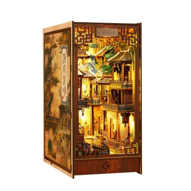 Book Nook Kit, Puzzle En Bois 3D DIY Maison Miniature Pour Adultes