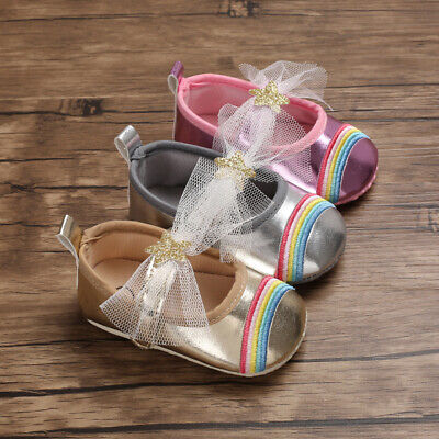 Lovely Rainbow Neonato Ragazze Scarpe Per Carrozzina Neonato Primi passi scarpe taglia 1 2 3
