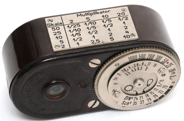 Medidor de exposición Zeiss Ikon Helios cuerpo de baquelita antes de la guerra NO PROBADO probablemente roto