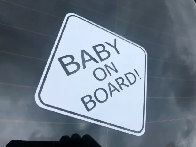 BABY ON BOARD girl car vinyl decal cute window sticker capsule seat toy dummy