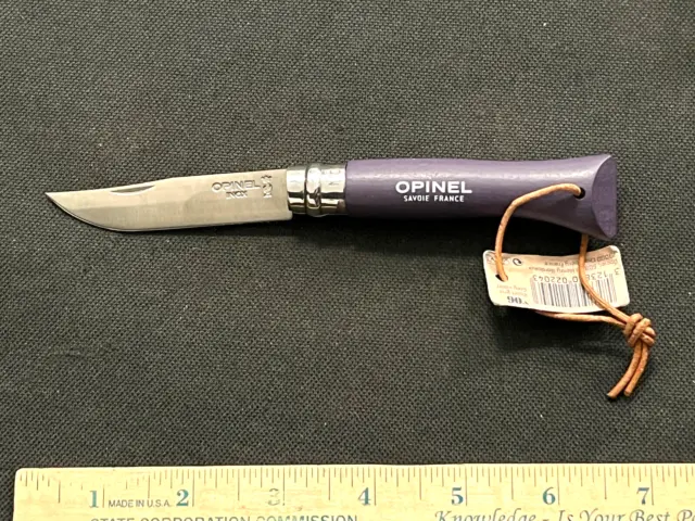 Opinel Inox No. 06 Stainless Steel Folding Knife Purple Handle Made in France