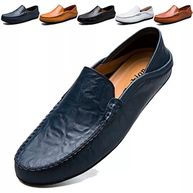 Loafers Mens Premium Genuine Leather Shoes Fashion Slip On Driving Shoes Casual