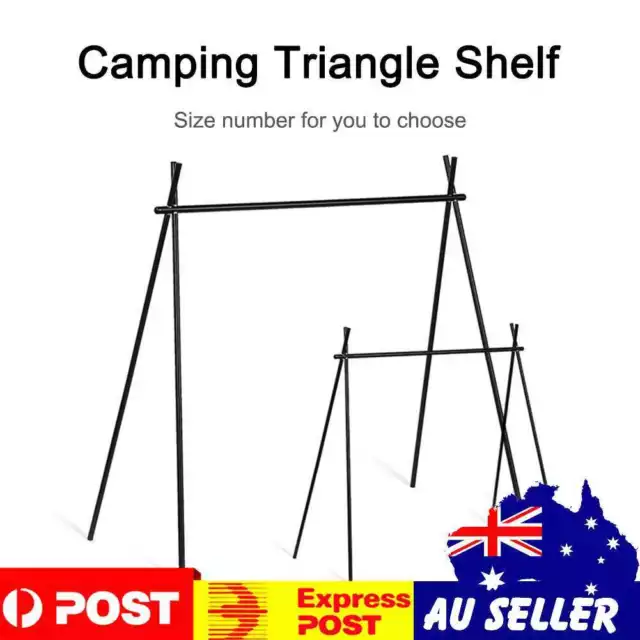 Portable Camping Hanging Shelf Lightweight Triangle Rack with Hooks Outdoor Tool