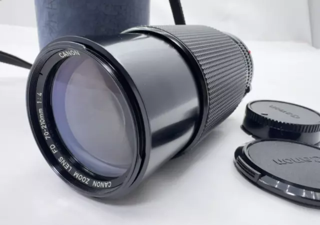 Canon New FD 70-210mm f/4 Zoom Lens + Vintage Case - EXC+5 Macro from Japan