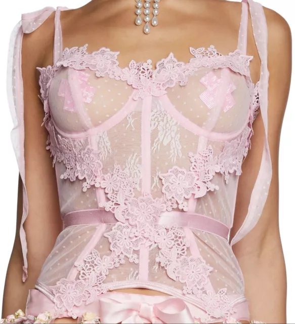 DOLLSKILL SUGAR THRILLZ Lace Babydoll Pink Dress $30.00 - PicClick
