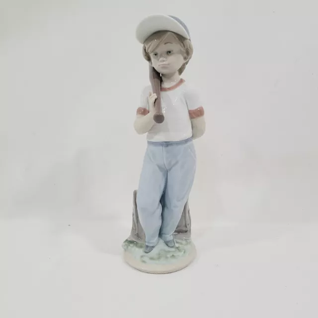 Lladro CAN I PLAY? Figurine #7610 Retired 8 1/4" Tall Baseball Beautiful No Box