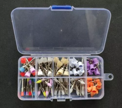 200 Pcs Dental Rubber Prophy Polisher Polishing Cup Brush Latch Mixed Type Color