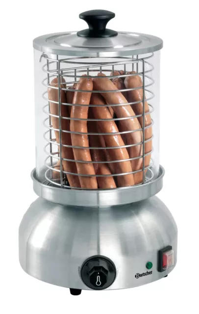 Bartscher Hot Dog Gerät / Bockwurstwärmer A120407 Würstchenwärmer Glaszylinder