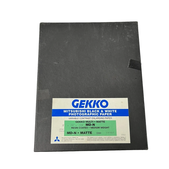 Gekko Mitsubishi black & white photographic matte paper 100 sheets, 8 x 10 READ