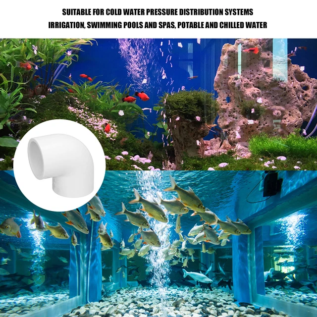 12Pcs PVC Pipe Fittings 90 Degree Elbow Adapter 2 Way Plastic Water Suppl UK HEL