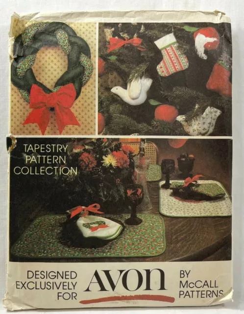 McCalls Avon 1970 patrón de costura 5380 adornos de Navidad decoración 10 diseños 9745