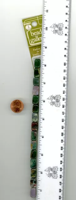 Fancy Red Green Jasper Stone Small Nuggets Bead Gallery Strand