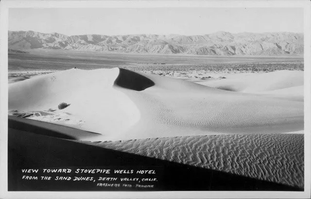 View Toward Stovepipe Wells Hotel Death valley, California OLD PHOTO