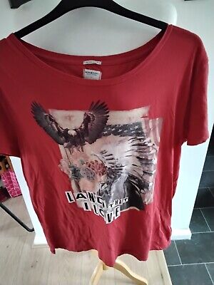 Ralph Lauren denim and supply   red native America  motif t shirt size large