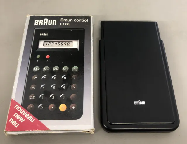 Braun Control ET66 Calcolatrice Originale Con Imballaggio 1987 Originale #W14