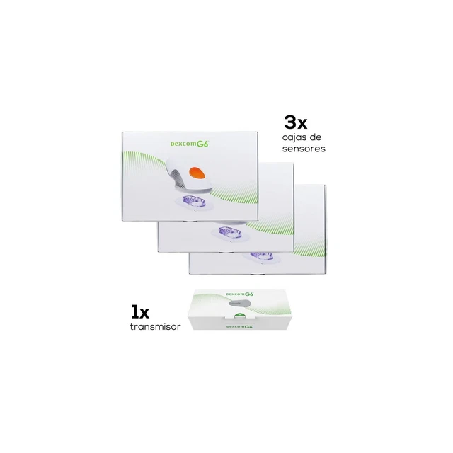 Dexcom G6 Kit (9 x G6 sensors + 1 Transmitter) Para 3 Meses