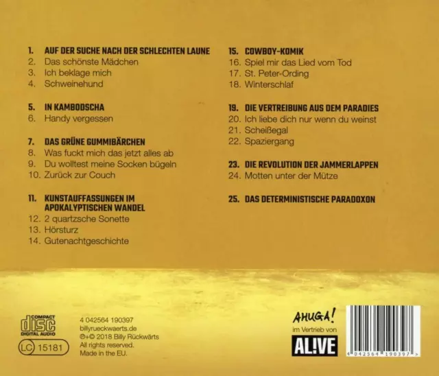 Billy Rückwärts Die Revolution der Jammerlappen (CD) 2