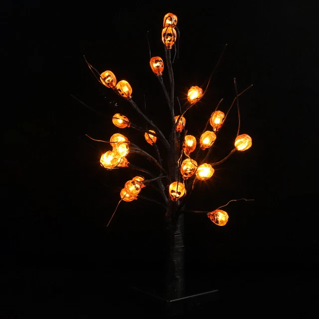 Cable de cobre árbol jack-o linterna decorativa luz de árbol luz nocturna