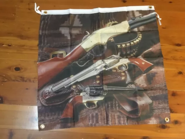 Remington colt shot gun Smith & Wesson pistol 45 32 22 man cave flag 303 222