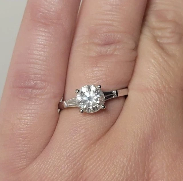 Bague Fantaisie Bleue Avec Strass Imitation Diamant Solitaire - Taille 54 (≈ Diamètre 17.3mm) - Neuf Sans Emballage
