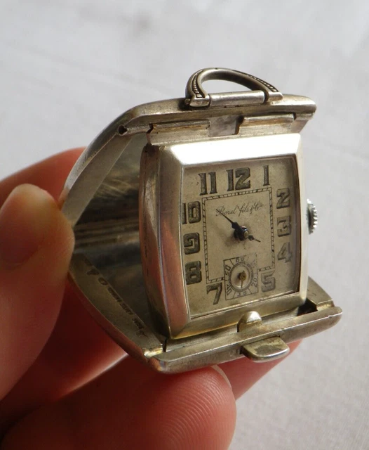 Montre De Poche Ancienne En Argent Massif - Style Art Déco/Art Nouveau - Occasion