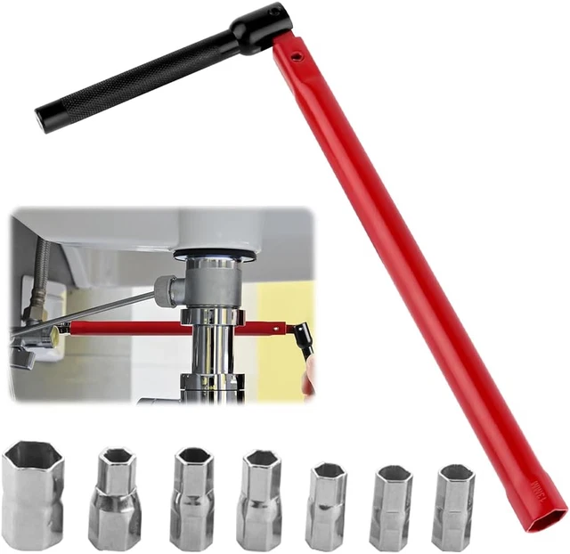 Chiave Multiuso 8-in-1 Per Idraulica - Strumento Per Installazione Rubinetti E Lavelli Da Cucina - Foto 8