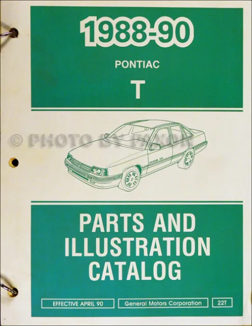 1988-1990 Pontiac LeMans Master Parts Book Le Mans Illustrated Part Catalog