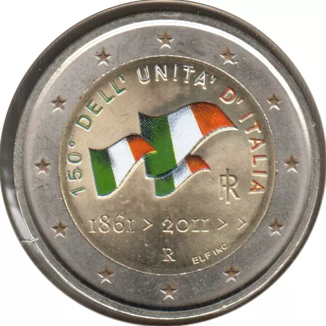 IT20011.2 - ITALIE - 2 euros commémo. Colorisée Unification de l'Italie - 2011