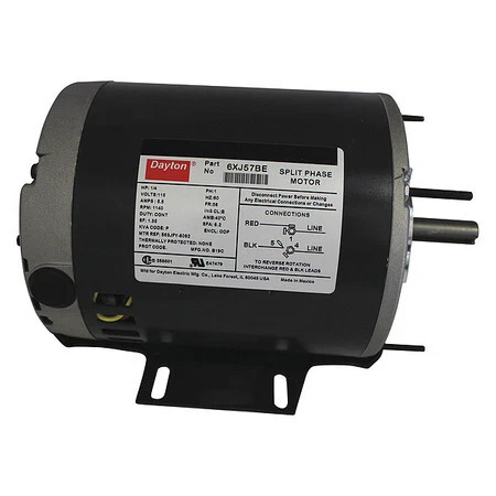 Dayton 6Xj57 Gp Mtr,Split Ph,Odp,1/4 Hp,1140 Rpm,56