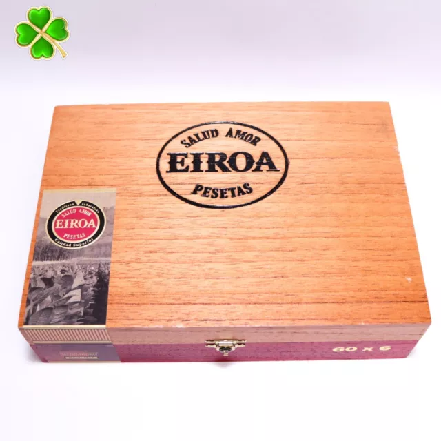 Eiroa Classic 60 x 6 Empty Wood Cigar Box 9.75" x 7" x 2.5"