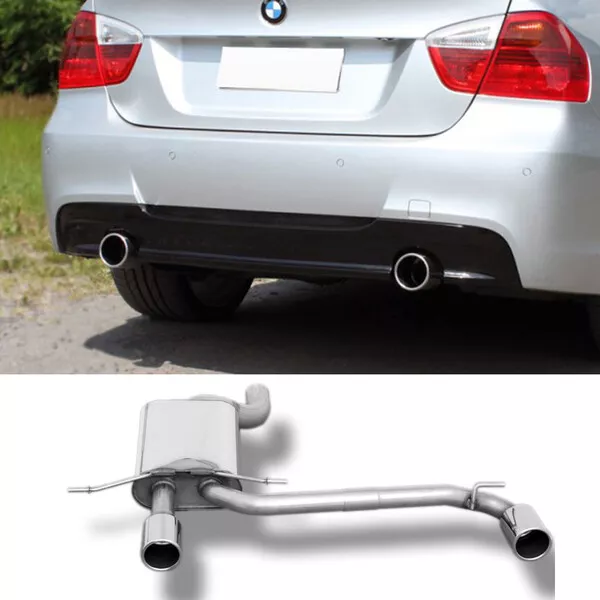 FOX Edelstahl Sportauspuff BMW 3er E90 E91 E92 E93 325d 330d je 1x90mm 335i look