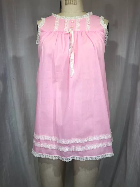 Vintage 60’s Baby Pink Babydoll Nightgown