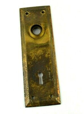 Vintage Antique Mortise Door Lock Door Plate Key Hole w/ Patina Replacement Part