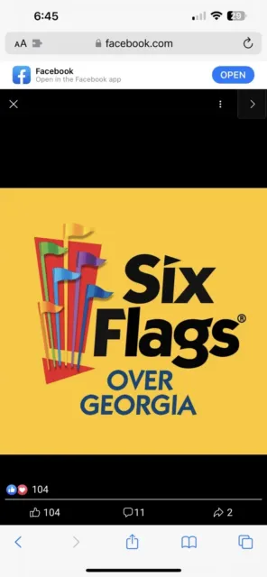 Six Flags Over Georgia 2023 ANY DAY E-Ticket