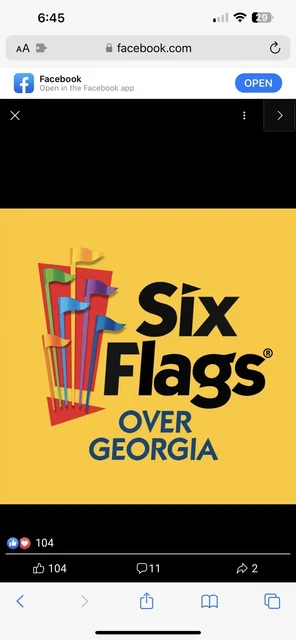 Six Flags Over Georgia 2023 ANY DAY E-Ticket