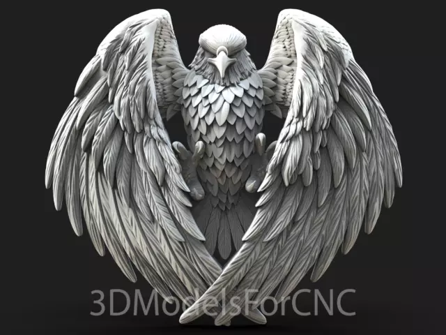 3D Model STL File for CNC Router Laser & 3D Printer Eagle 4