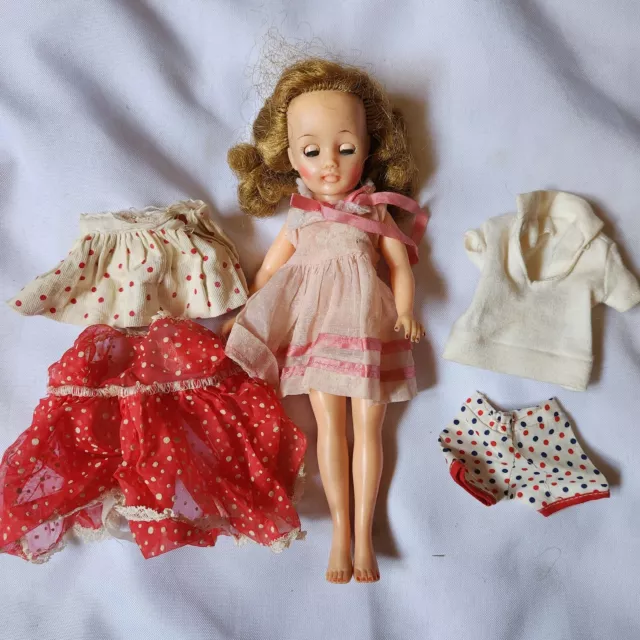 Vintage Little Miss Revlon Ideal Doll VT-10 1/2 Clothes Bundle 1950s Dark Blonde